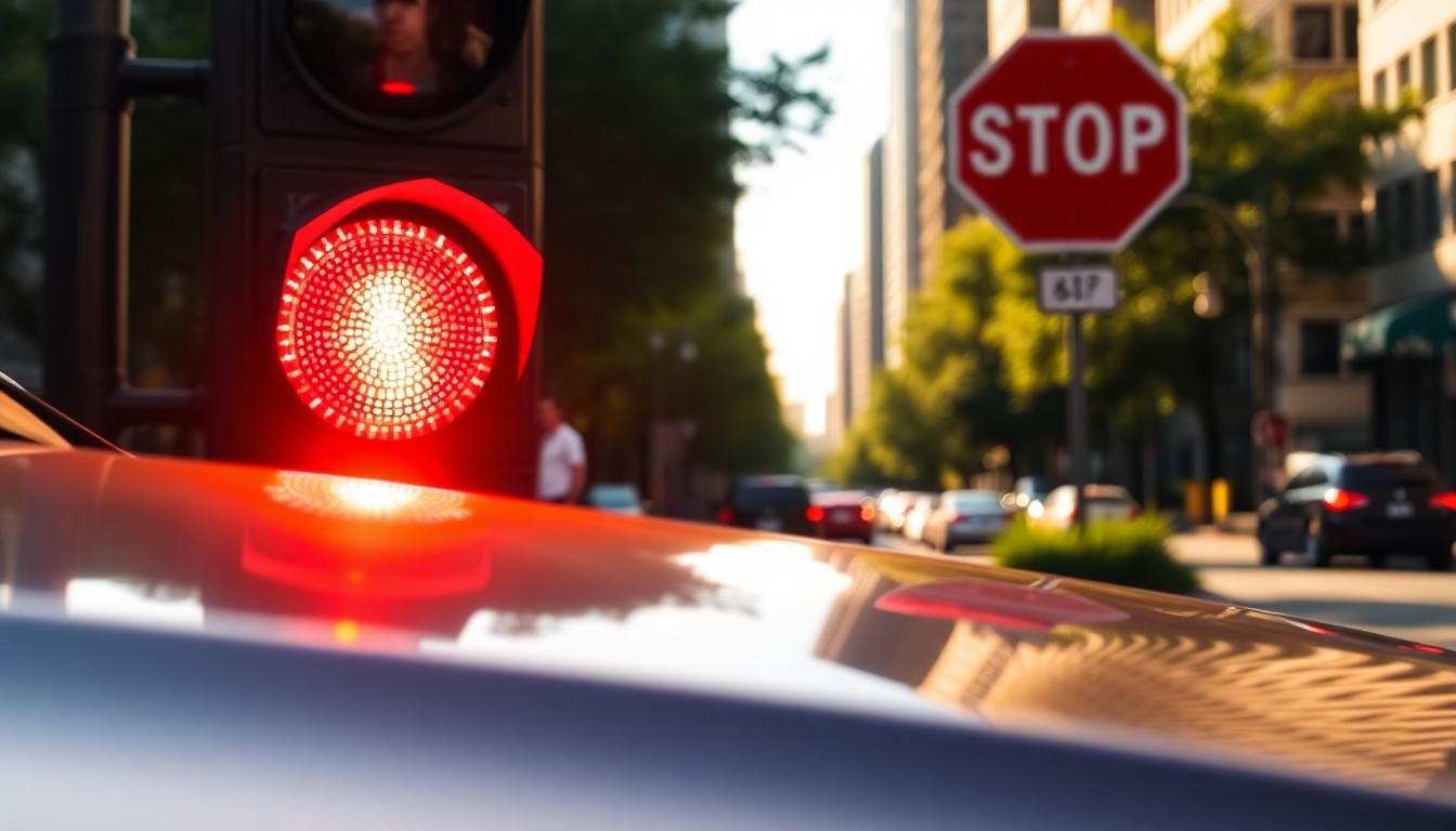 Les différences entre griller un feu rouge et un stop